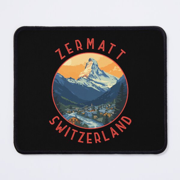 Item preview, Zermatt Switzerland Retro Distressed Circle designed and sold by KrisSidDesigns.
