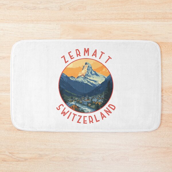 Item preview, Zermatt Switzerland Retro Distressed Circle designed and sold by KrisSidDesigns.