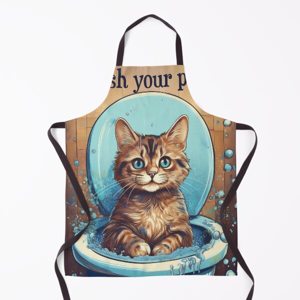 Item preview, wash your paws - purrrfect for any cat lover designed and sold by GeoffBeattie.