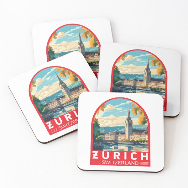 Item preview, Zurich Switzerland Travel Art Emblem designed and sold by KrisSidDesigns.