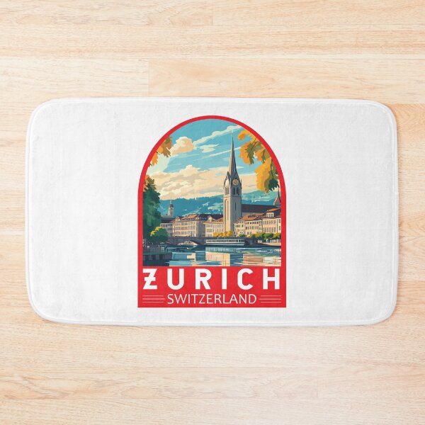 Item preview, Zurich Switzerland Travel Art Emblem designed and sold by KrisSidDesigns.