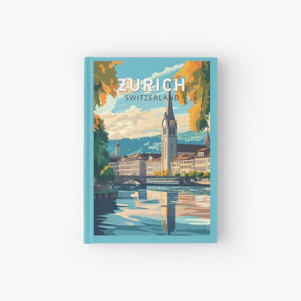 Vista previa del artículo con la obra «Arte de viaje vintage de Zúrich, Suiza», diseñado y vendido por KrisSidDesigns.