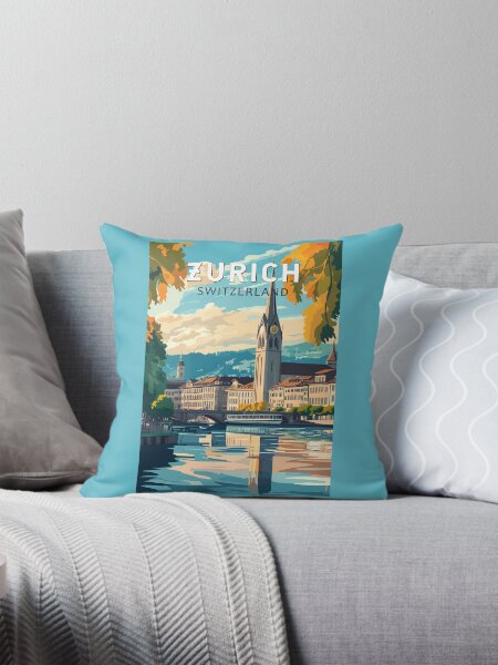 Artikel-Vorschau von Zürich Schweiz Reise Kunst Vintage, designt und verkauft von KrisSidDesigns.