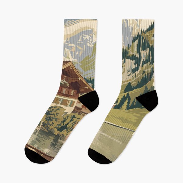 Item preview, Zurich Switzerland Painterly Travel Art Vintage designed and sold by KrisSidDesigns.