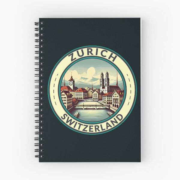 Item preview, Zurich Switzerland Illustration Travel Art Badge designed and sold by KrisSidDesigns.