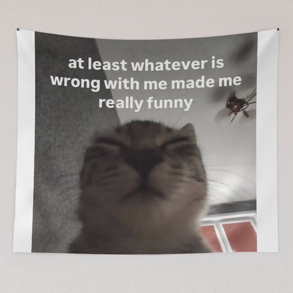 Item preview, at least whatever is wrong with me made me really funny, cat meme designed and sold by ElGatoGoods.