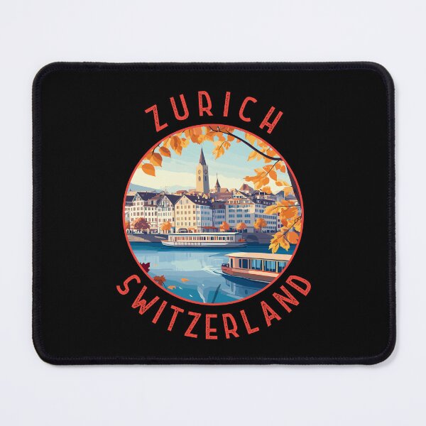 Item preview, Zurich Switzerland Retro Distressed Circle designed and sold by KrisSidDesigns.