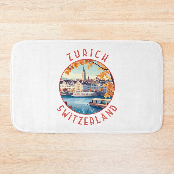Item preview, Zurich Switzerland Retro Distressed Circle designed and sold by KrisSidDesigns.
