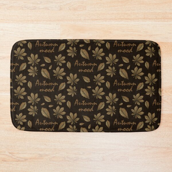 Item preview, Pattern with the inscription "Autumn mood" and autumn leaves designed and sold by Cherevan.