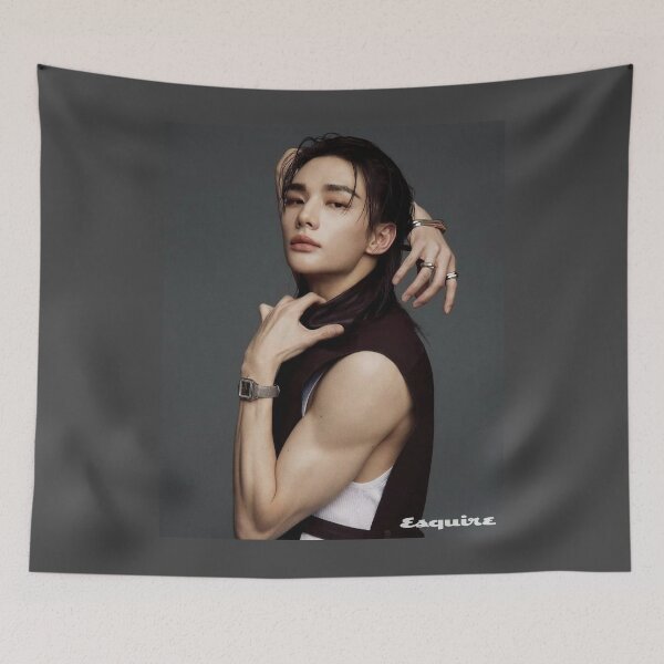 Item preview, Esquire hot Hyunjin Stray Kids (스트레이 키즈) IMAGE SKZ kpop ot8 designed and sold by Kpop-Noona.