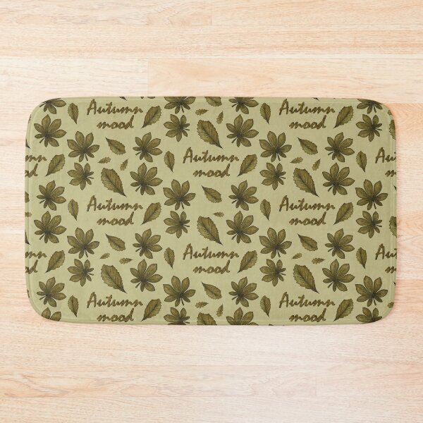 Item preview, Pattern with the inscription "Autumn mood" and autumn leaves designed and sold by Cherevan.