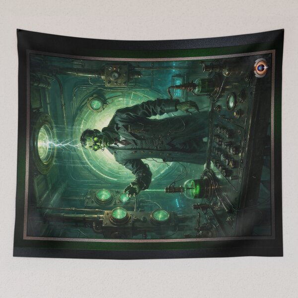 Item preview, Mad Demon Scientist In His Dark Steampunk Laboratory Malevolent Halloween AI Concept Art by Xzendor7 designed and sold by Xzendor7 Digital Art Creations.