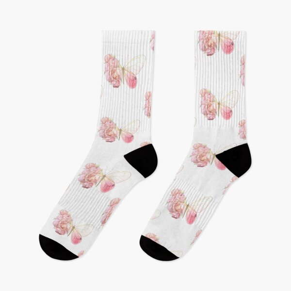 Artikelvorschau, Rosa Blumen Floral Schmetterling Cottagecore entworfen und verkauft von LadyKCreations1.