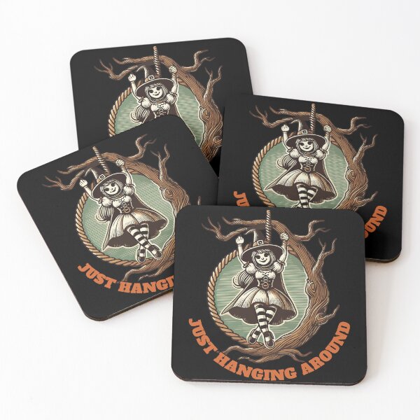 Item preview, Just Hanging Around Funny Halloween Saying designed and sold by LuminOrb.