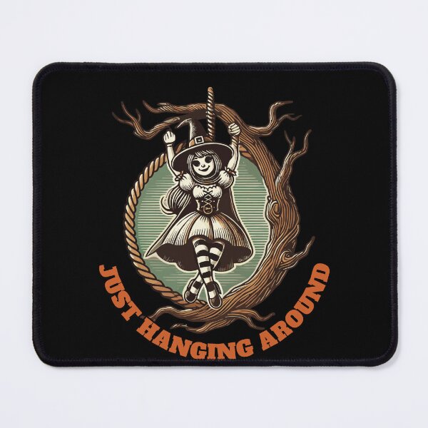 Item preview, Just Hanging Around Funny Halloween Saying designed and sold by LuminOrb.