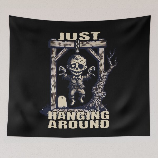 Item preview, Funny Halloween Saying Just Hanging Around designed and sold by LuminOrb.