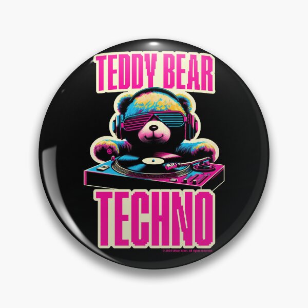 Artikelvorschau, Teddybär Techno - DJ Bär am Plattenspieler entworfen und verkauft von Urban-Alien.