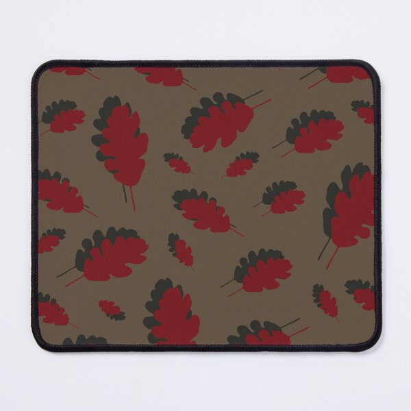 Item preview, Burgundy oak leaves autumn pattern on brown background designed and sold by by-jwp.