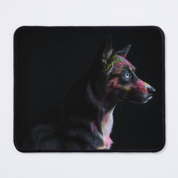 Item preview, Dog with Holi colors designed and sold by PfotenGalerie.