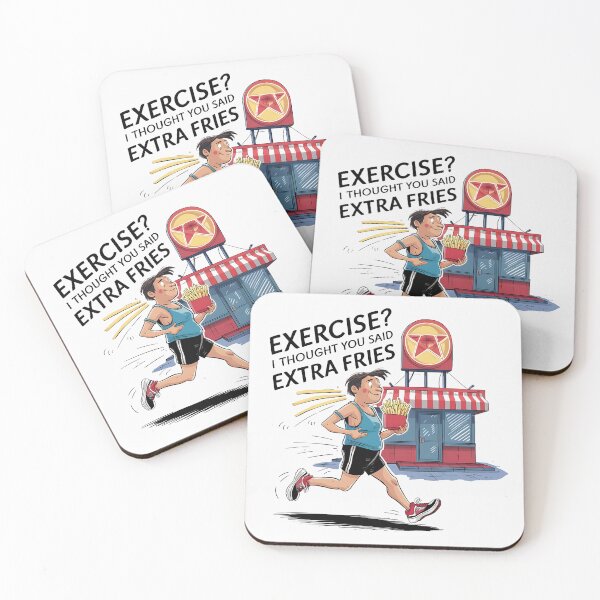Item preview, Exercise? I Thought You Said Extra Fries designed and sold by Itsheartshop.