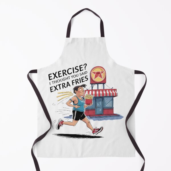 Item preview, Exercise? I Thought You Said Extra Fries designed and sold by Itsheartshop.