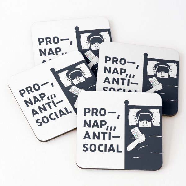 Item preview, Pro-Nap, Anti-Social - Minimalist designed and sold by Itsheartshop.