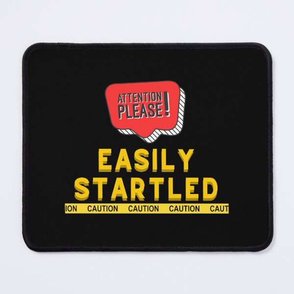 Item preview, Warning: Easily Startled - Minimalistic Caution Sign Design designed and sold by Colorful-Garden.