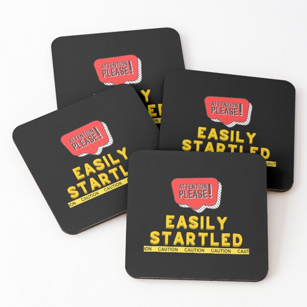 Item preview, Warning: Easily Startled - Minimalistic Caution Sign Design designed and sold by Colorful-Garden.