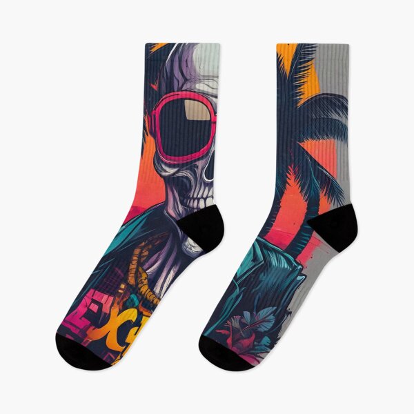 Item preview, Retro Tropical Skull designed and sold by MatrixTattoo.