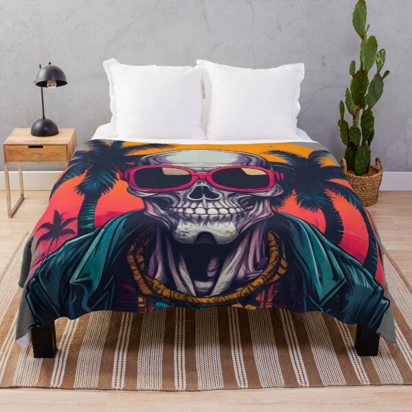 Item preview, Retro Tropical Skull designed and sold by MatrixTattoo.