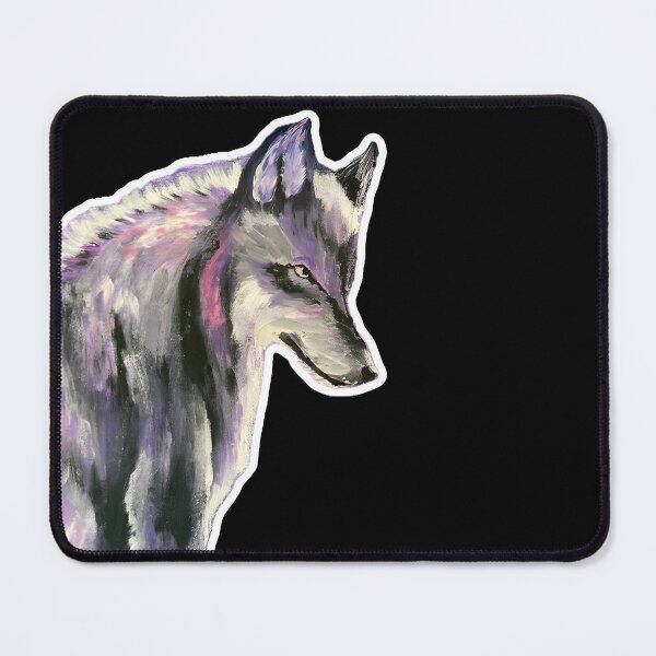 Item preview, Acrylic painting of wolf sticker designed and sold by Aroeldesigns.