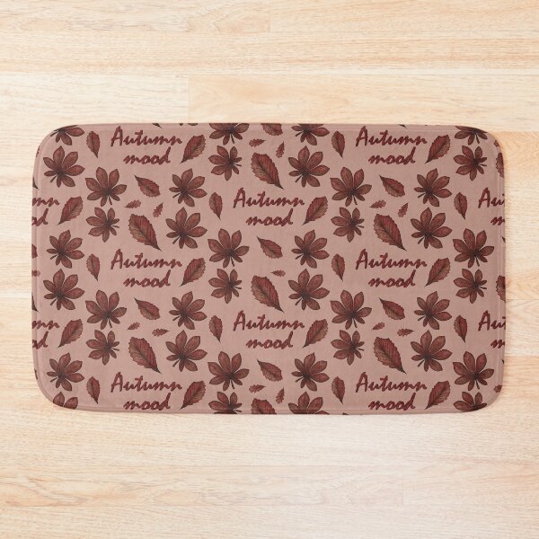 Item preview, Pattern with the inscription "Autumn mood" and autumn leaves designed and sold by Cherevan.
