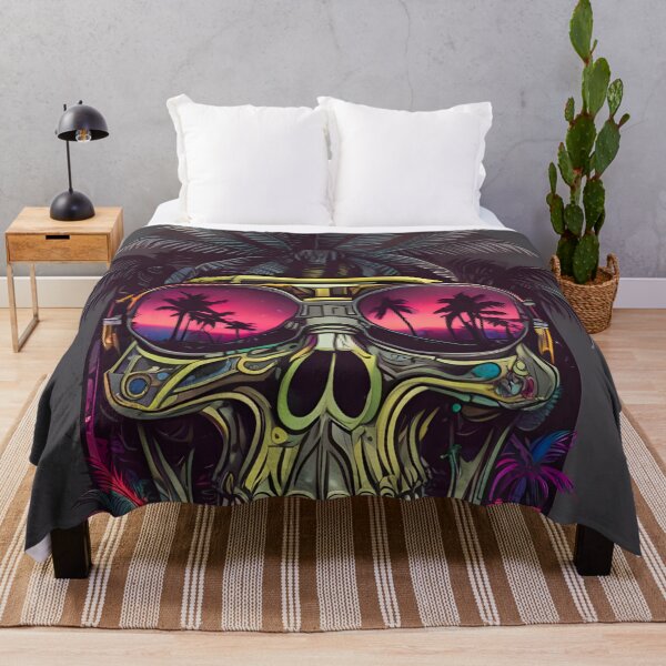 Item preview, Retro Tropical Skull designed and sold by MatrixTattoo.