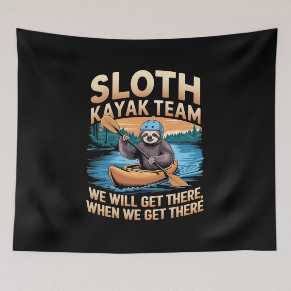 Item preview,  Sloth Kayaking, Sloth Kayak Team funny Vintage Kayaking sayings designed and sold by SOUFIANE1991.