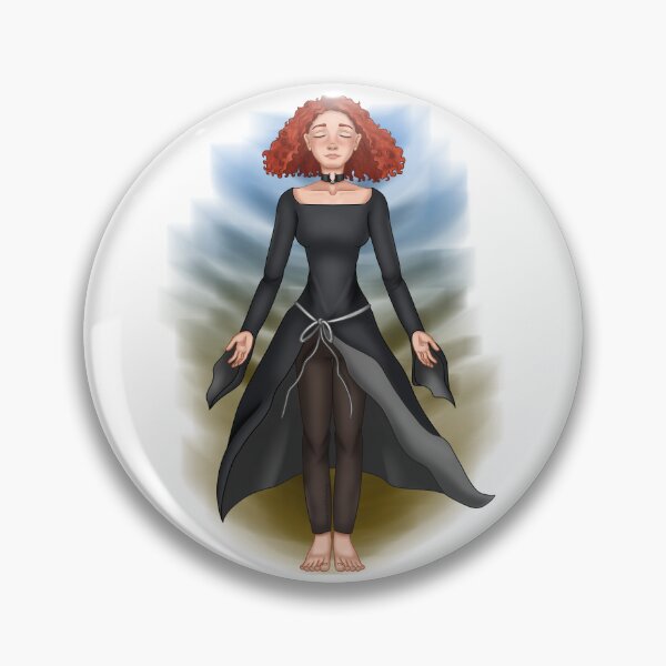 Item preview, Curly red hair wicce with closed eyes designed and sold by AssortedDrawings.