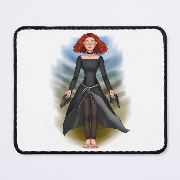 Item preview, Curly red hair wicce with closed eyes designed and sold by AssortedDrawings.