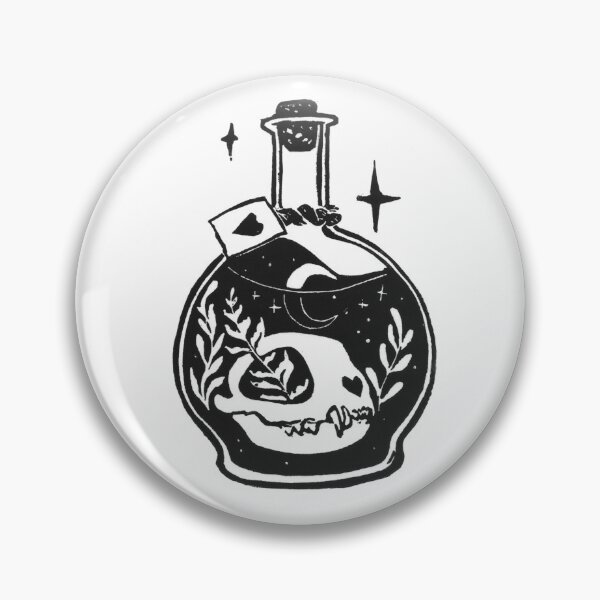Item preview, Witchy Bottle Cat Skull designed and sold by Threeleaves.