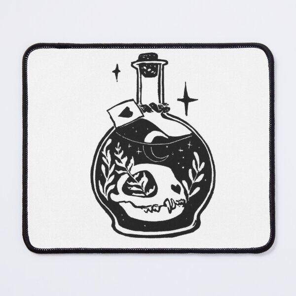 Item preview, Witchy Bottle Cat Skull designed and sold by Threeleaves.
