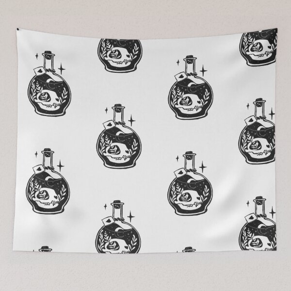 Item preview, Witchy Bottle Cat Skull designed and sold by Threeleaves.