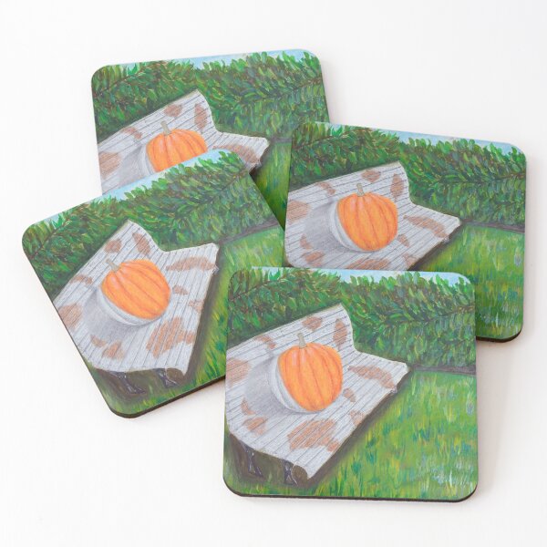 Item preview, Shadowy Pumpkin on Bench designed and sold by lisavonbiela.