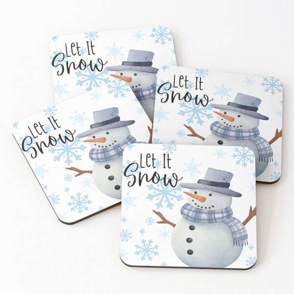 Item preview, Let It Snow Snowman Snowflakes designed and sold by artsyandinspire.