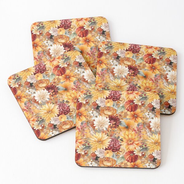 Item preview, Autumnal Floral Pattern designed and sold by HematiteDesign.