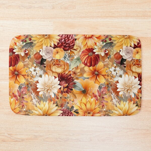 Item preview, Autumnal Floral Pattern designed and sold by HematiteDesign.
