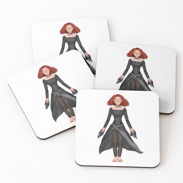 Item preview, Curly red hair wicce with closed eyes nb designed and sold by AssortedDrawings.