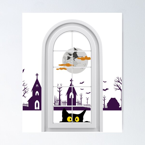 Item preview, The cat was alone in the house on Halloween night,One cat on Halloween night designed and sold by makarmsalid.