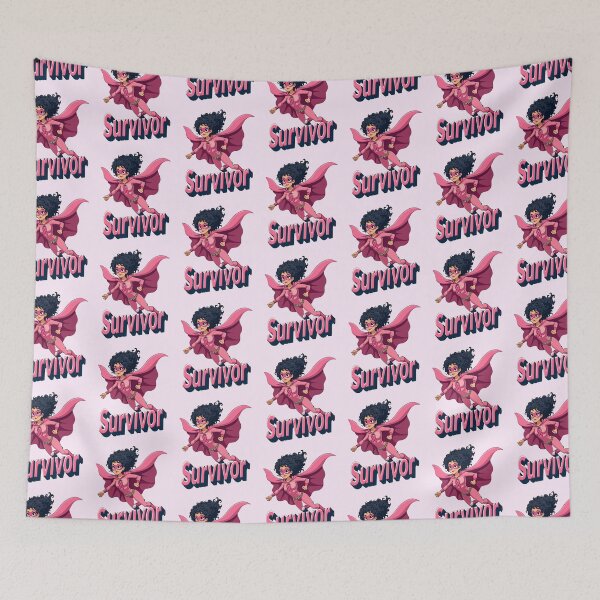 Item preview, Women Survivor Breast Cancer Awareness Superwomen Survivor designed and sold by PurpleLoveStore.