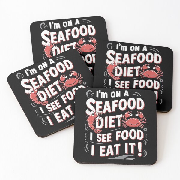 Item preview, Seafood Diet Funny Poster - Hilarious Seafood Lovers Design designed and sold by love3617.