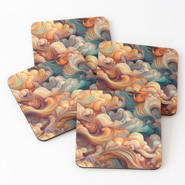 Item preview, surreal warm toned, colourful cloud pattern design 08 designed and sold by GeoffBeattie.