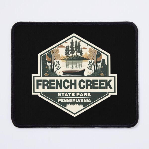 Item preview, French Creek State Park Pennsylvania Travel Art Emblem designed and sold by KrisSidDesigns.