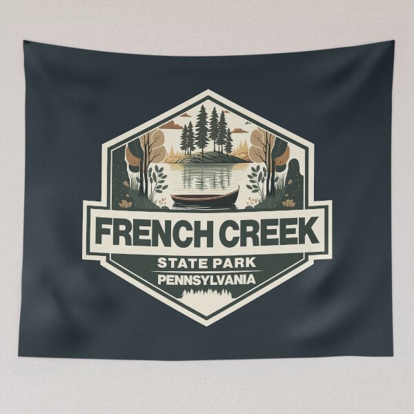 Item preview, French Creek State Park Pennsylvania Travel Art Emblem designed and sold by KrisSidDesigns.